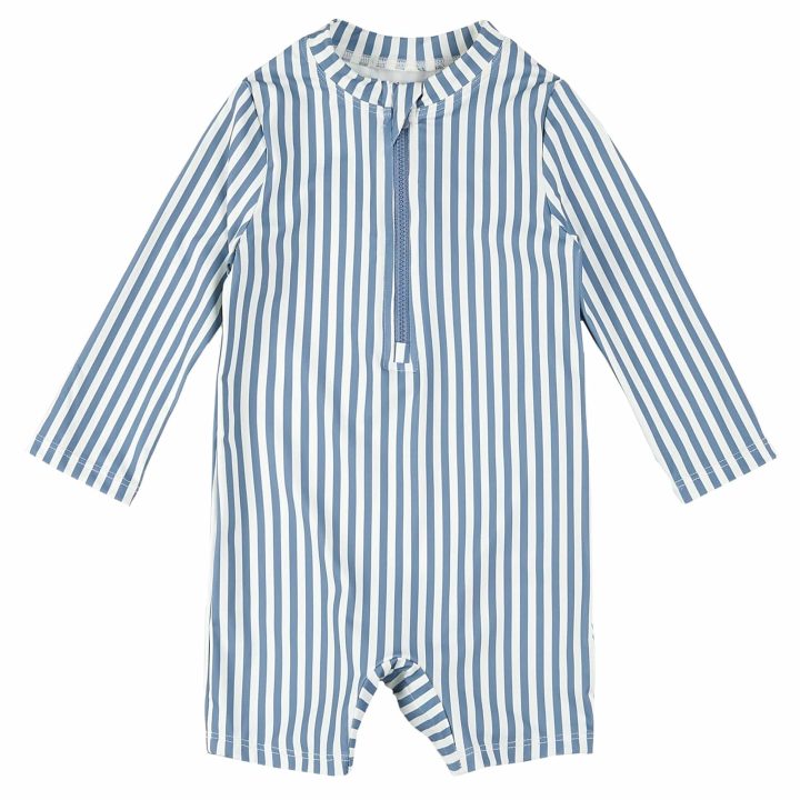 PETIT LEM - Combinaison de bain à rayures bleu