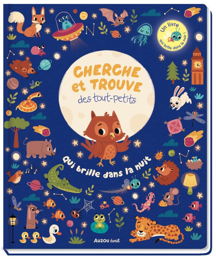 Auzou - Livre Cherche et Trouve des Tout-petits, Qui brille dans la nuit
