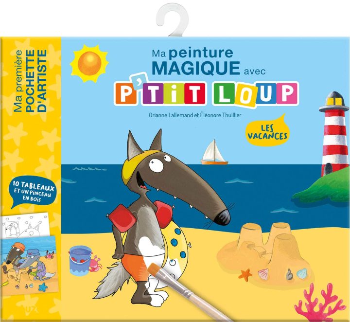 Auzou - Pochette Peinture magique P'tit loup, Les vacances