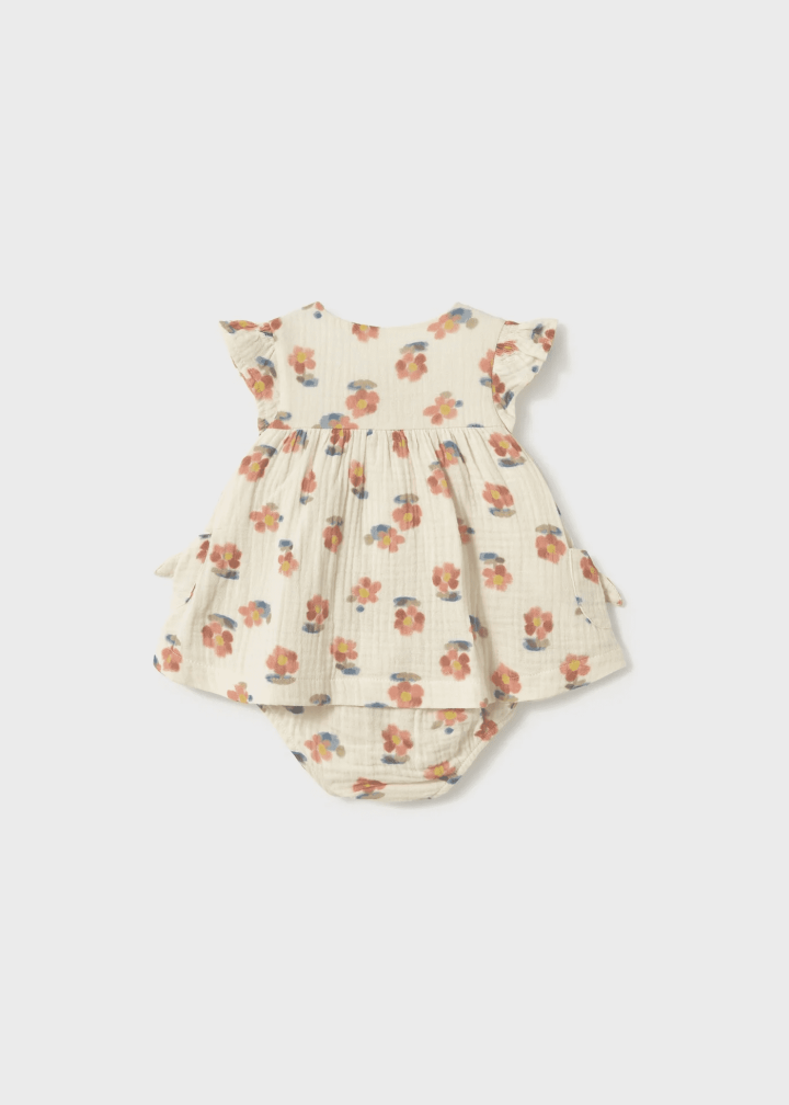 MAYORAL - Robe fleuri en mousseline, Pêche – Image 2