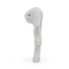 JELLYCAT - Hochet lapin gris  6" – Image 2